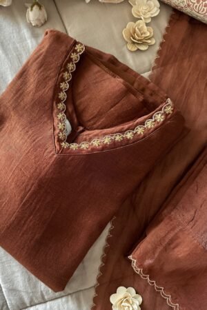 Sienna Glow Pure Cotton Kurta Set