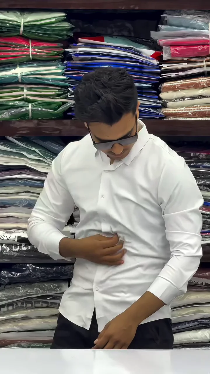 Men's Regular Fit Solid Soft Touch Cotton Casual Shirt with Pocket Design with Spread Collar & Full Sleeves Formal Shirt Men's Button-Down Shirt - Image 5