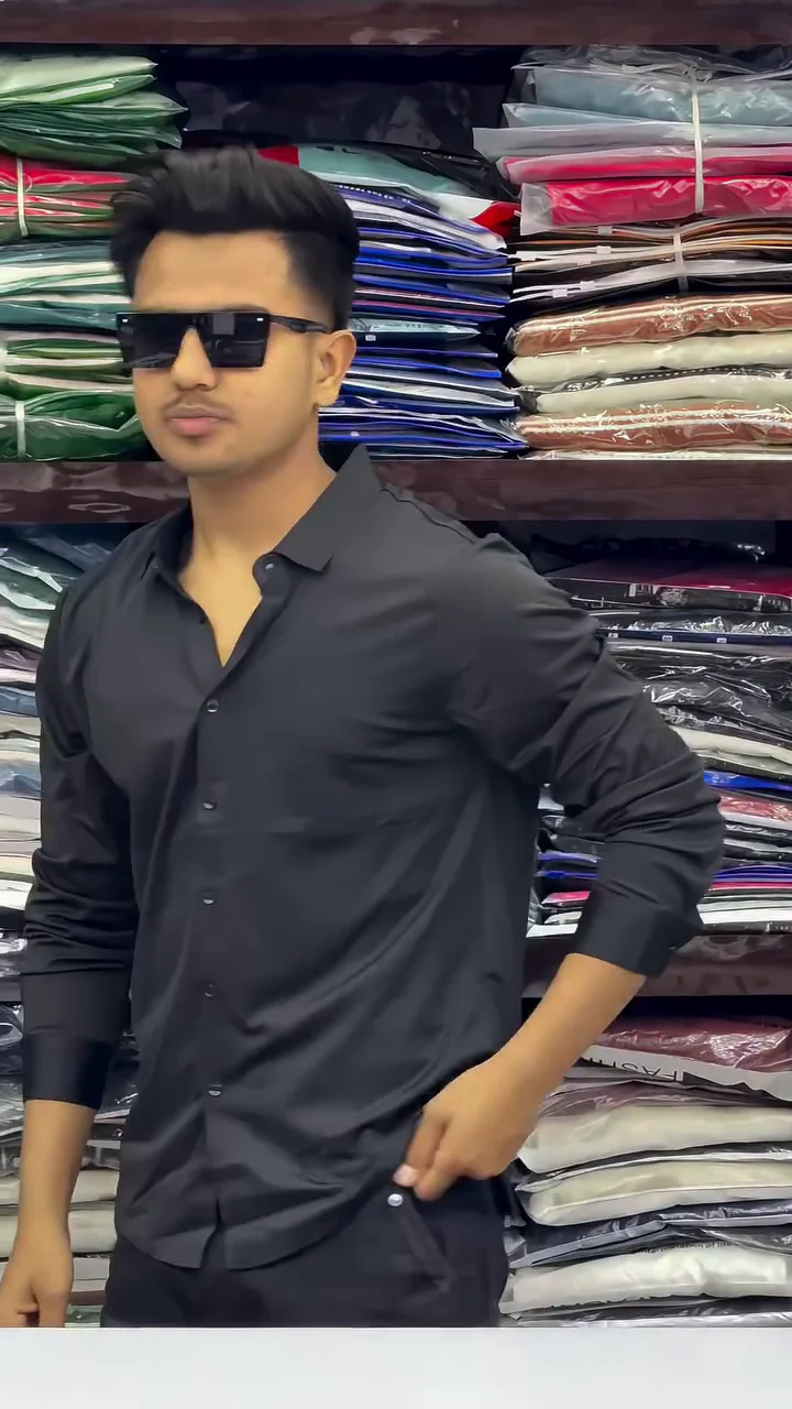 Men's Regular Fit Solid Soft Touch Cotton Casual Shirt with Pocket Design with Spread Collar & Full Sleeves Formal Shirt Men's Button-Down Shirt - Image 3