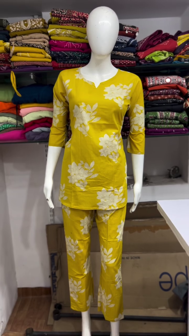 Sunshine Yellow Floral Co-Ord Set