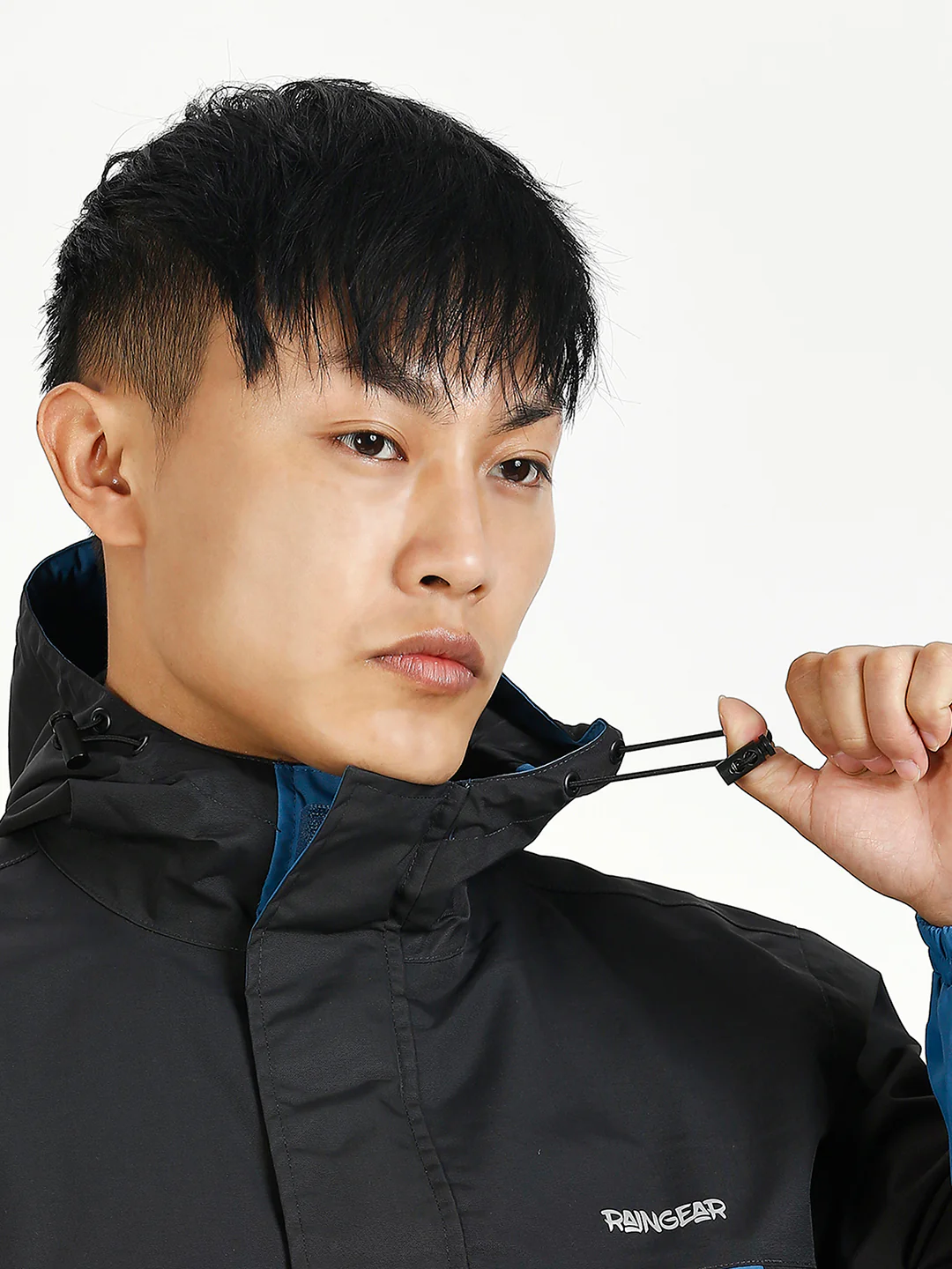 StormGuard Black Poseidon Men's Rain Jacket - Image 4