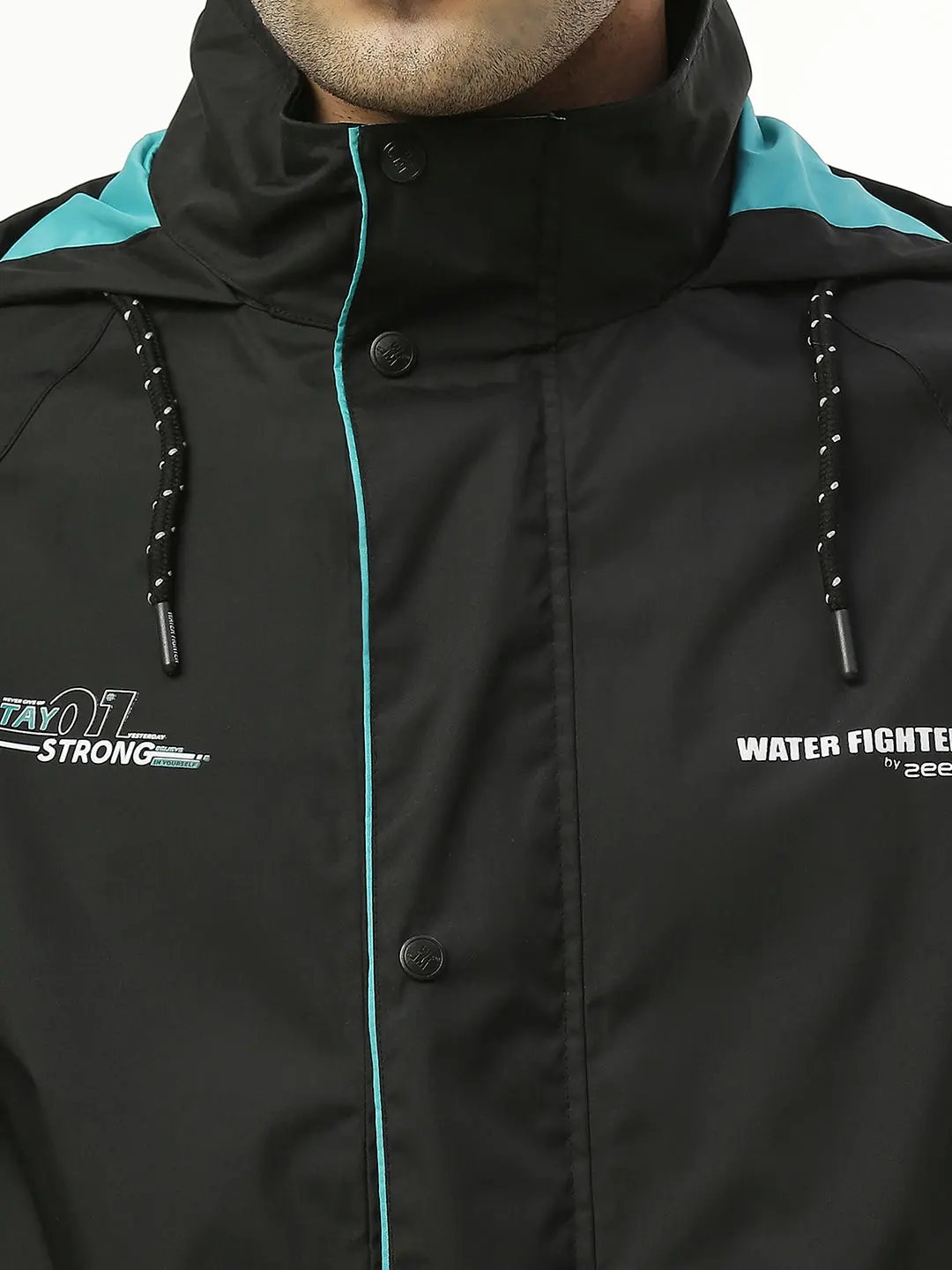 Midnight Black & Green Rainwear Set - Image 7