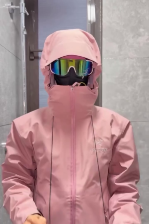 Blush Pink Waterproof Hooded Jacket