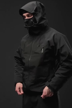 All-Black Performance Rain Shell Jacket