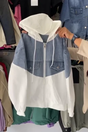 Men’s Winter Denim Hooded Jacket