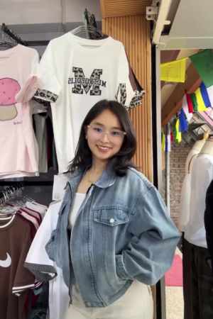 Women's Light Blue Oversized Denim Jacket