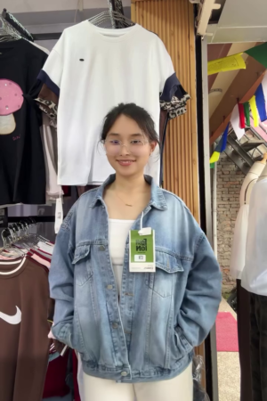 Women's Light Blue Oversized Denim Jacket