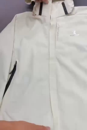 Men's Winter White Lightweight Zip-Up Jacket