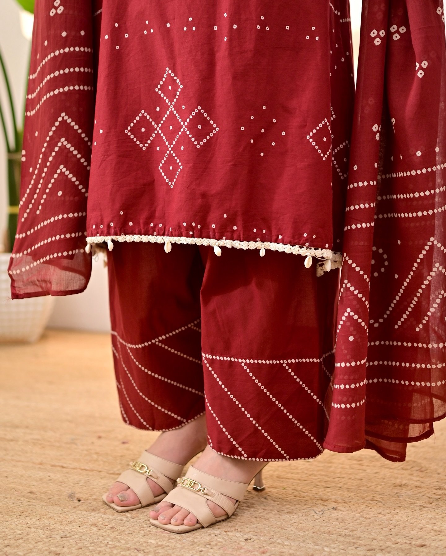 Women's Brown Printed Kurta Set - Image 5