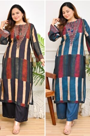 Women's Red Printed Kurta Set