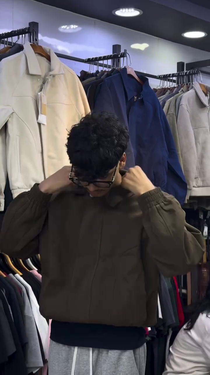 Brown Casual Windbreaker Jacket - Image 2