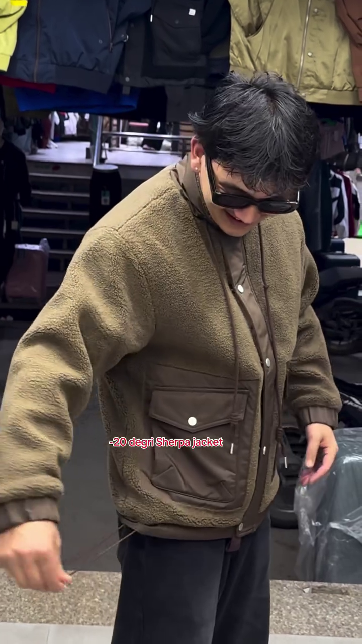 Brown Sherpa Winter Jacket - Image 2